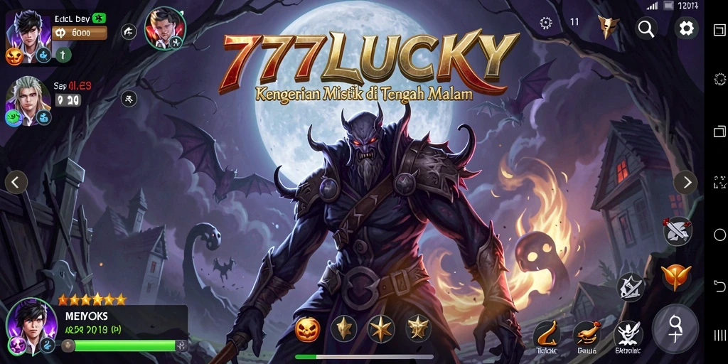Gameplay menegangkan dalam 777LUCKY dengan suasana Horror yang mencekam.