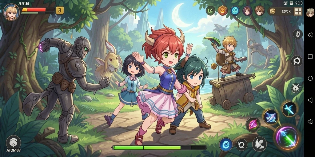 Gameplay seru dengan karakter anime yang unik dan menawan.