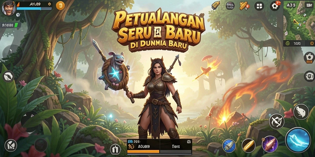 Tampak gameplay petualangan yang menegangkan di AYU89.