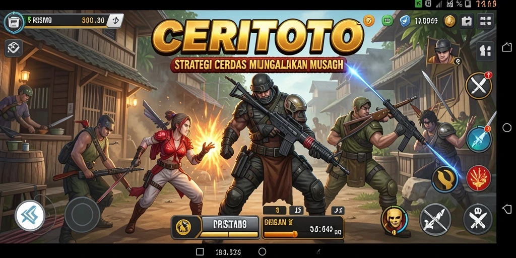 Tampilan gameplay strategi yang menegangkan dan mendebarkan.