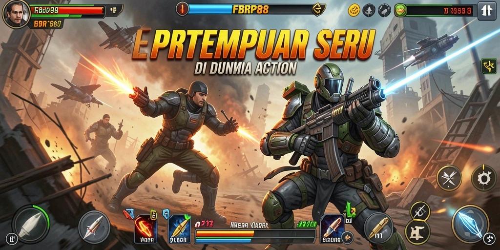 Screenshot gameplay FBRP88 yang menampilkan aksi pertarungan epik.