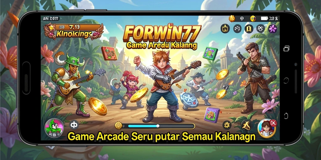 Screenshot menunjukkan gameplay seru dan menantang dari FORWIN77.