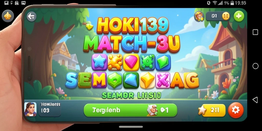 Tampilan gameplay HOKI138 dengan kombinasi warna cerah dan tantangan seru.