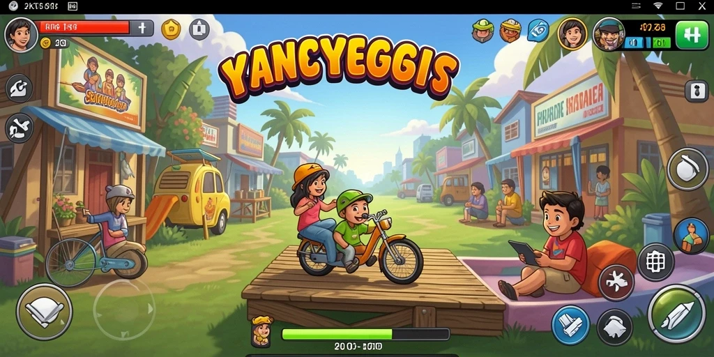 Tangkapan layar utama JKT8 menampilkan gameplay santai yang mengasyikkan.