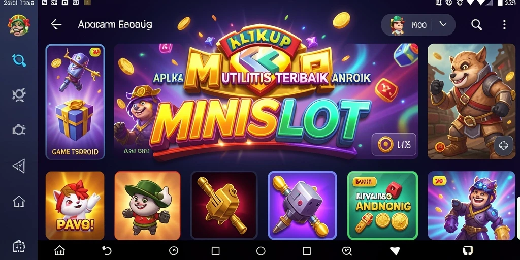 Screenshot utama MINISLOT menampilkan antarmuka aplikasi Utility yang simple dan efisien.