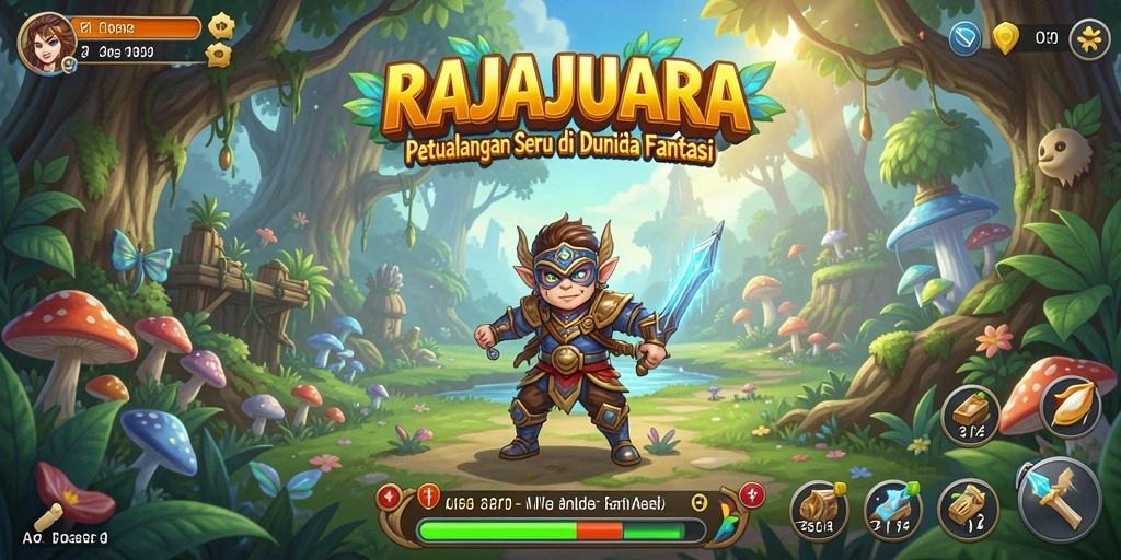 Screenshot gameplay RAJAJUARA yang menampilkan aksi petualangan.