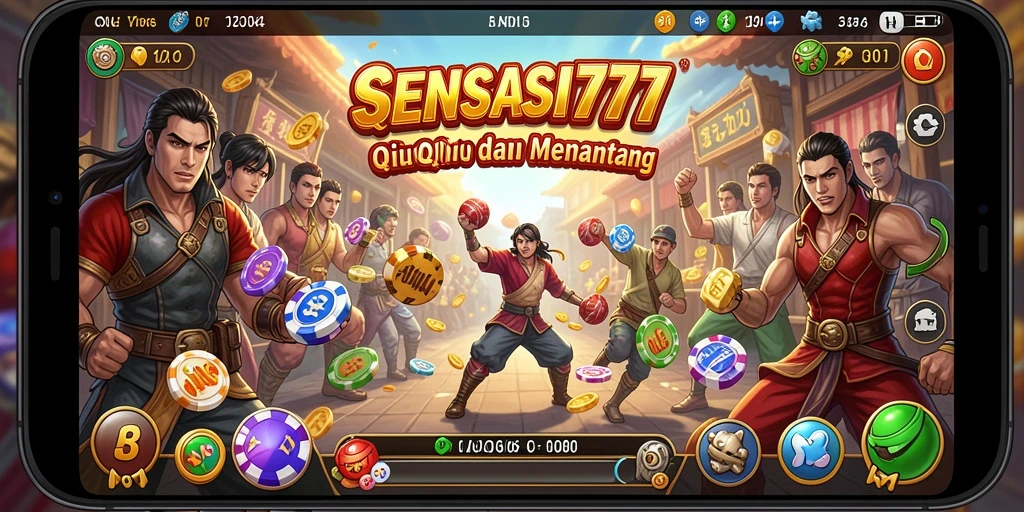 Tampilan gameplay QiuQiu yang seru dan menegangkan.