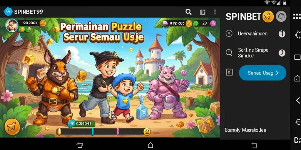 Screenshot utama SPINBET99 menunjukkan gameplay teka-teki yang mengasyikkan.