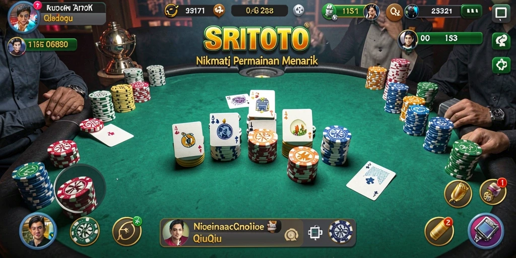 Tampilan gameplay SRITOTO yang menegangkan saat bermain QiuQiu.