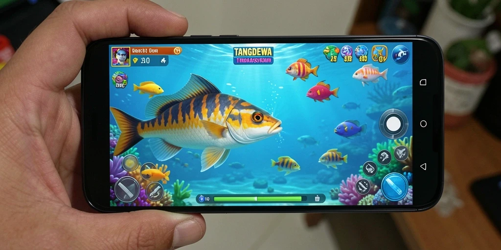 TANGANDEWA menampilkan aksi seru saat menembak ikan di bawah laut.