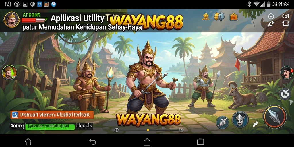Tampilan utama WAYANG88 yang menampilkan berbagai fitur Utility.