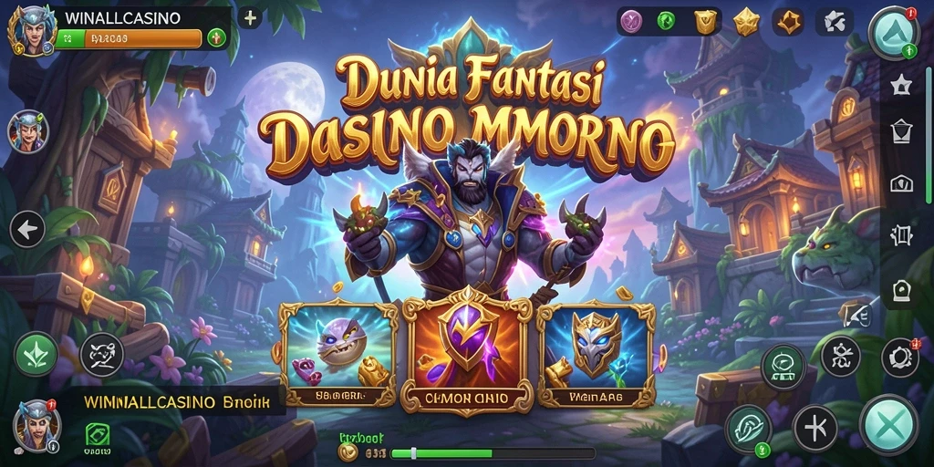 Screenshot gameplay WINALLCASINO yang menunjukkan aksi seru MMORPG.