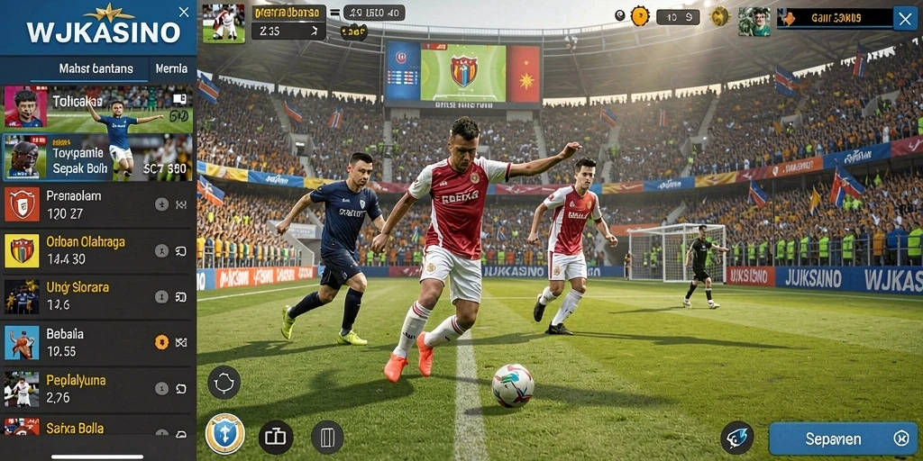 Tampilan gameplay WJKASINO yang mengasyikkan dalam aksi olahraga.