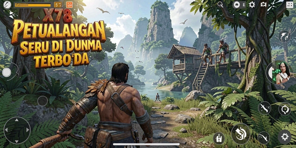 Screenshot X78 menampilkan aksi mendebarkan dalam dunia terbuka.
