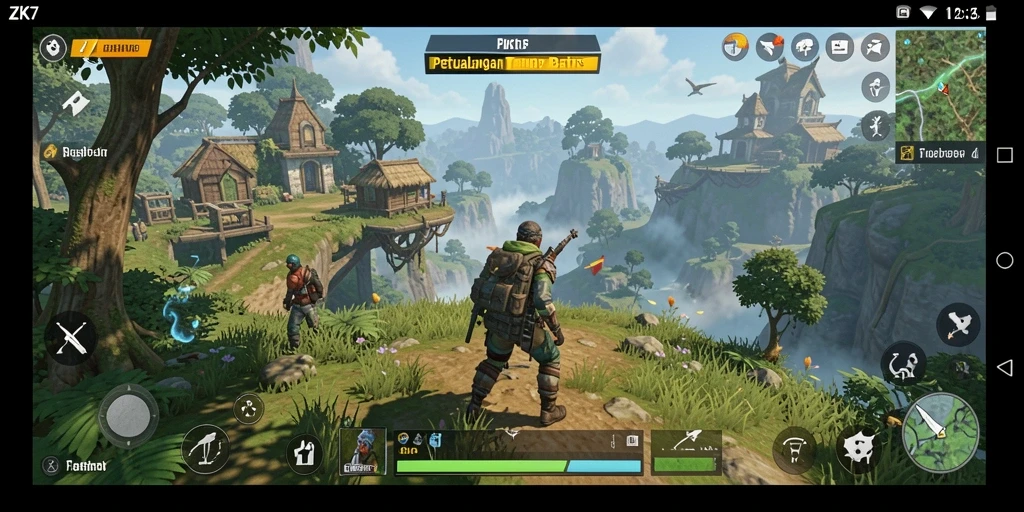 Gameplay ZK7 yang menarik dalam dunia terbuka yang luas.